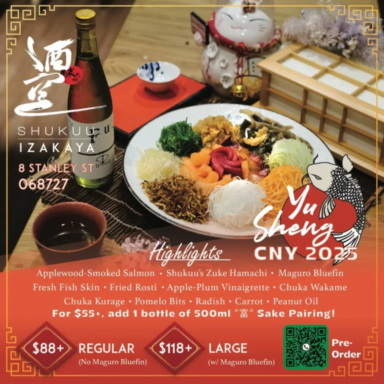Ring in the Festivities with Shukuu Izakaya’s One-of-a-Kind Yu Sheng and Seasonal Singapore