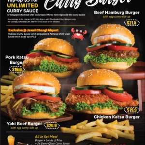 Monster Curry Launches Overloaded Curry Burger Series Islandwide Singapore