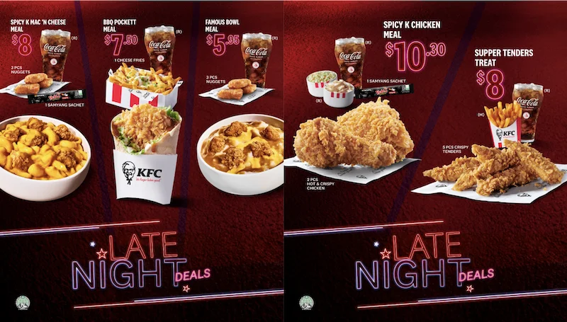 KFC Opens Till 2AM with Late-Night Deals Singapore