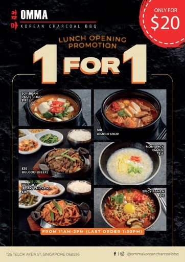 OMMA - 1for1 lunch promotion