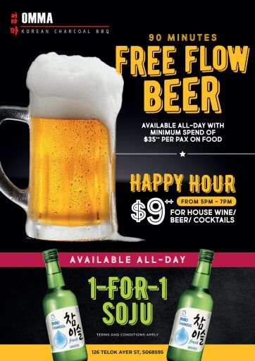 OMMA - 90 minutes free flow beer promotion
